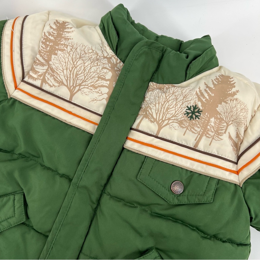Old Navy Puff Jacket Zip Pockets Olive Green Toddler 2T No Hood